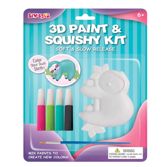 3D paint&squishy kit-Sloth